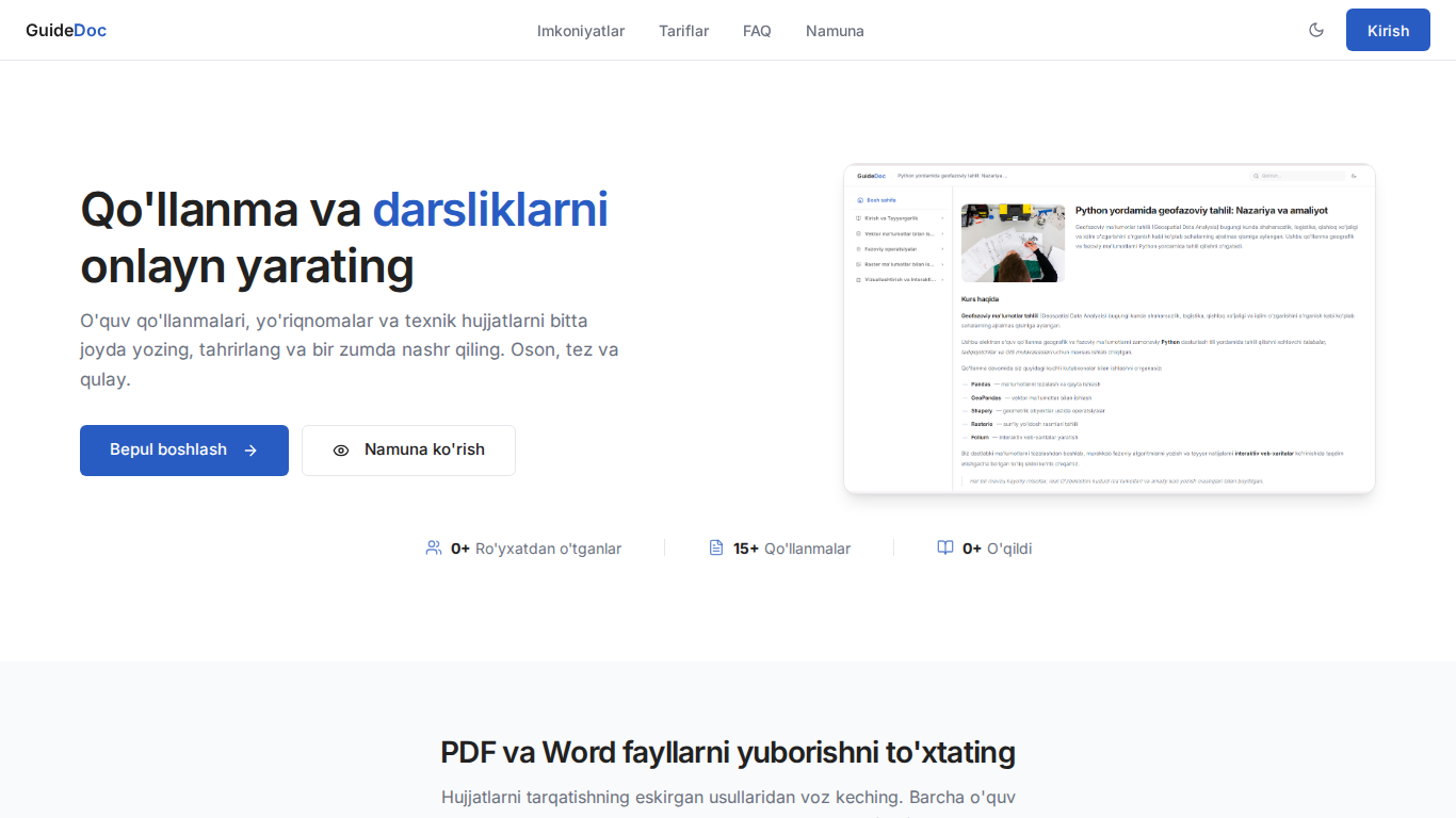 guidedoc.uz skrinshoti